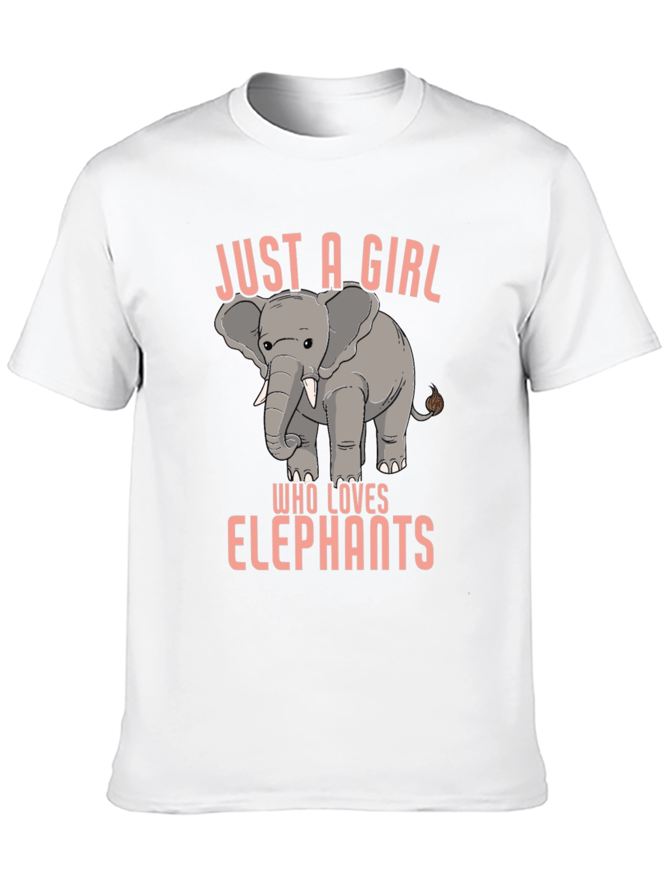 Just a Girl Who Loves Elephants Black T-Shirt