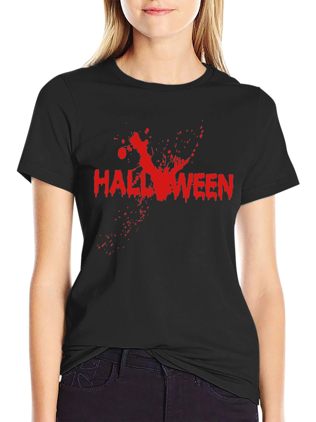 Halloween Splatter Graphic T-Shirt