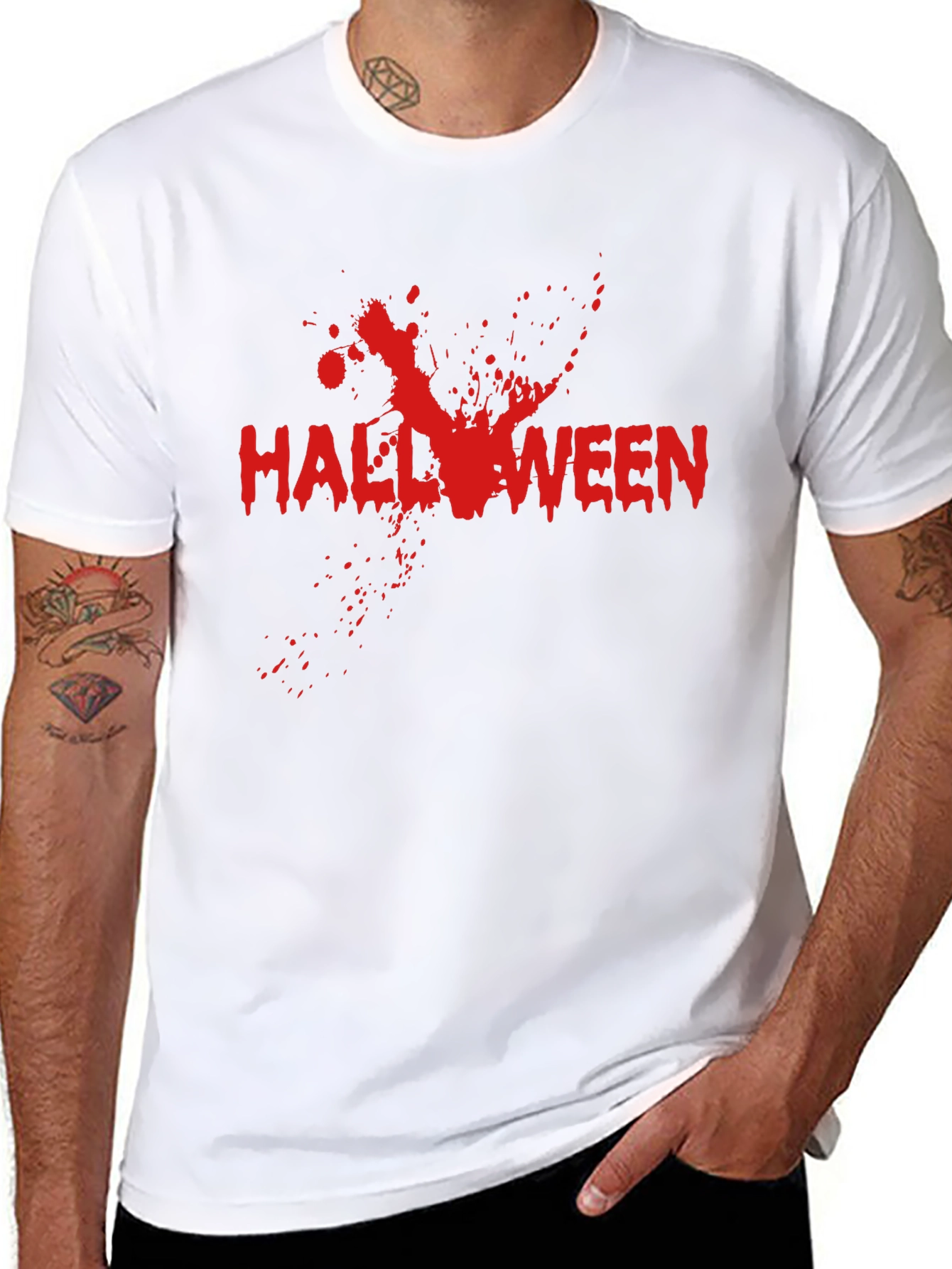 Halloween Splatter Graphic T-Shirt