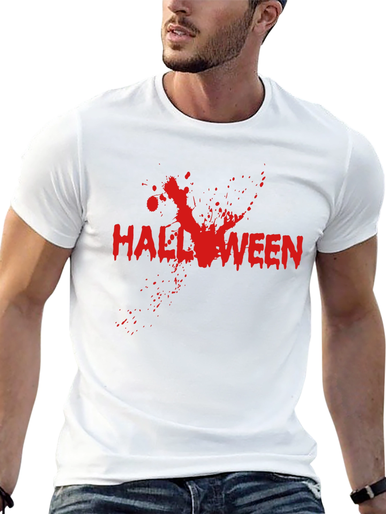 Halloween Splatter Graphic T-Shirt