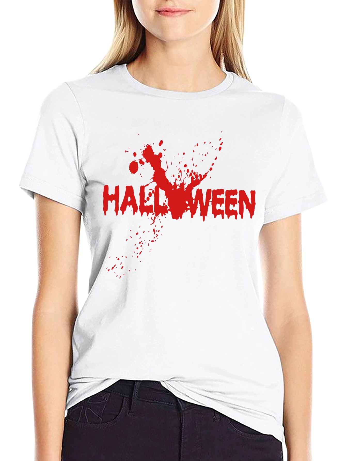 Halloween Splatter Graphic T-Shirt