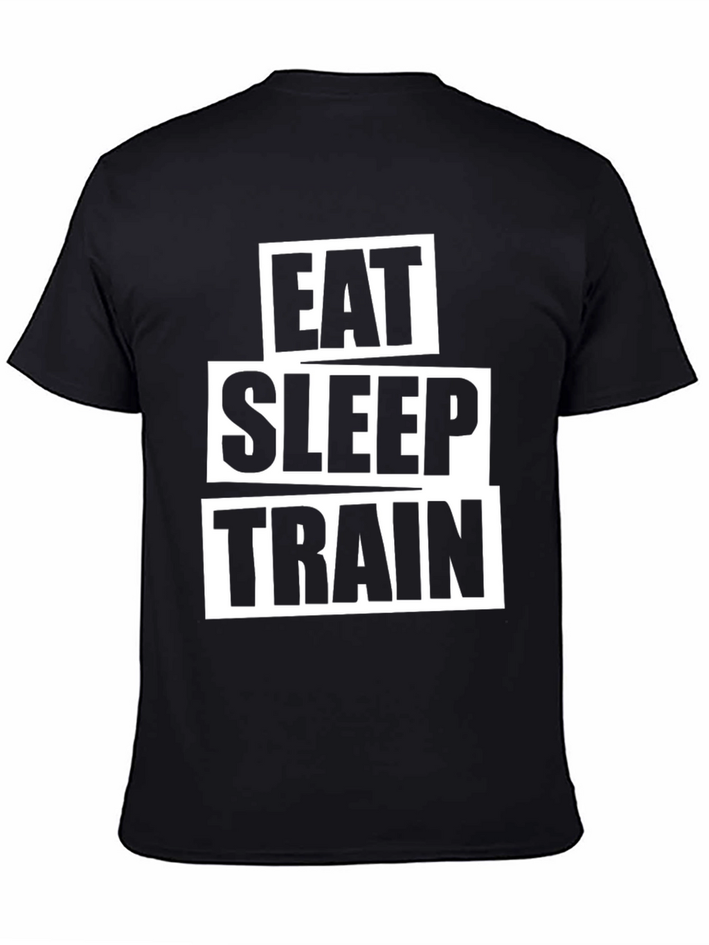 Eat Sleep Train Black Graphic T-Shirt