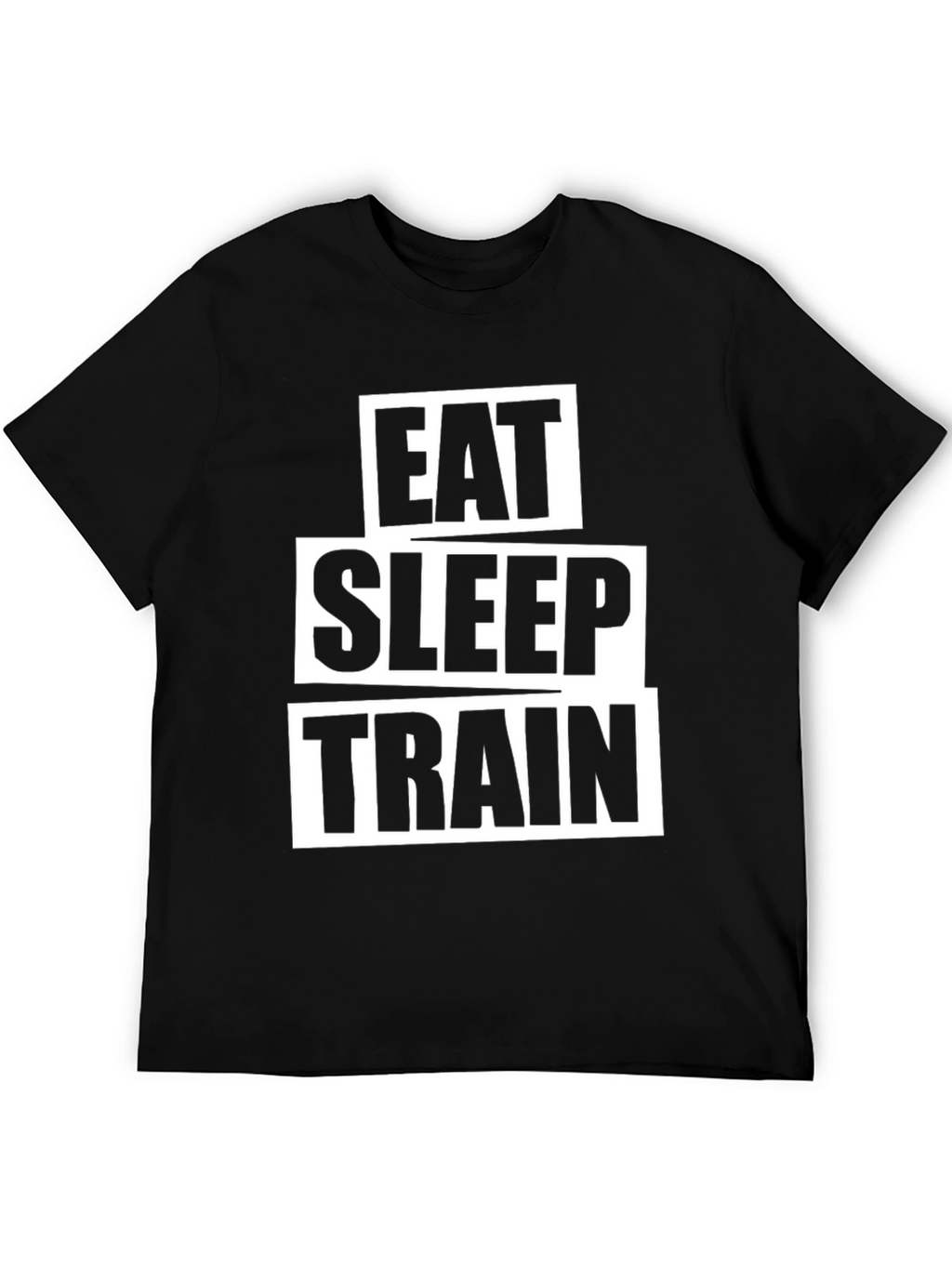 Eat Sleep Train Black Graphic T-Shirt