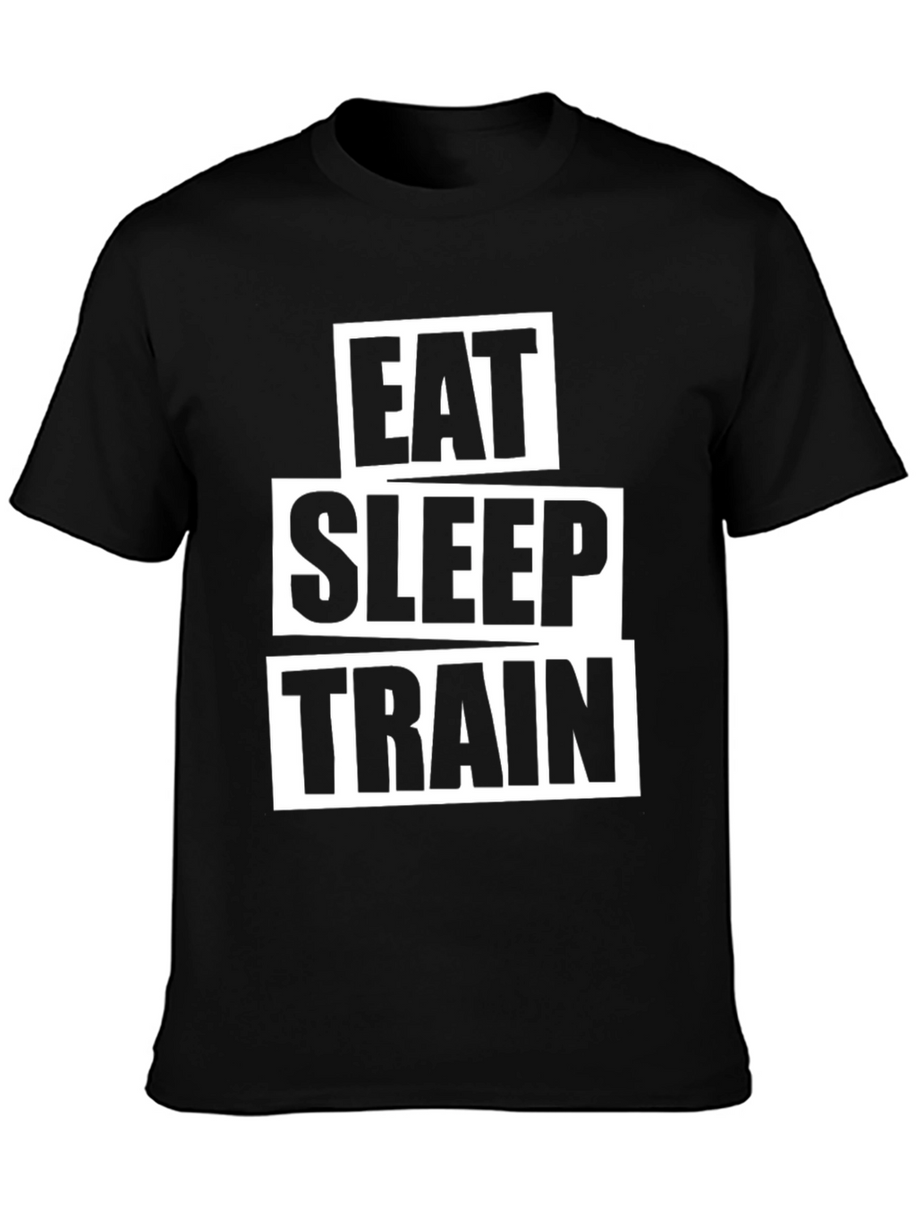 Eat Sleep Train Black Graphic T-Shirt