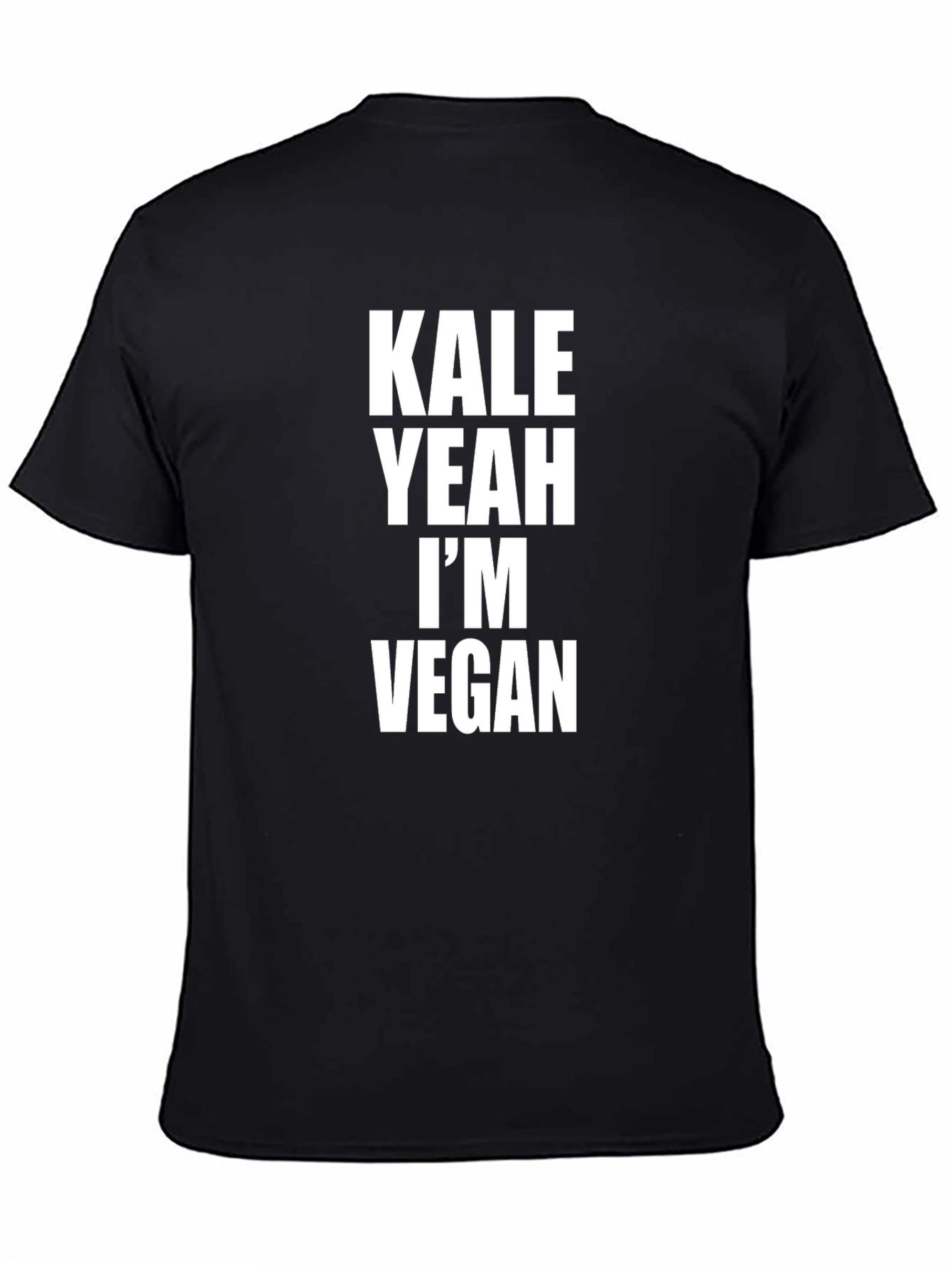 Kale Yeah Im Vegan T-Shirt - Black Crew Neck Tee