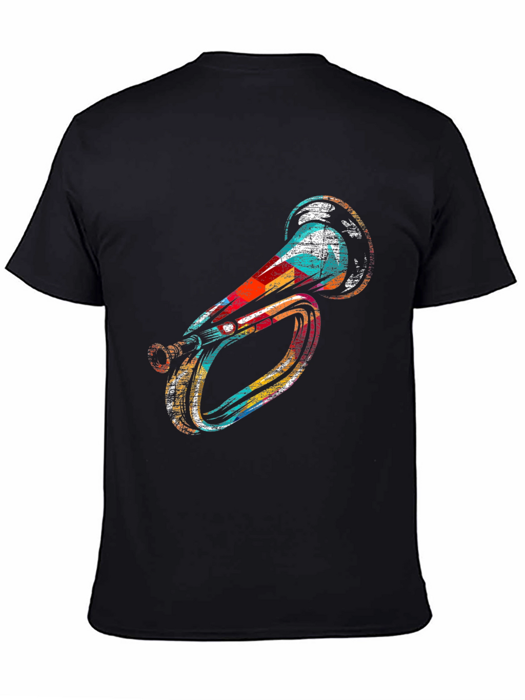 Unique Horn Graphic Black T-Shirt