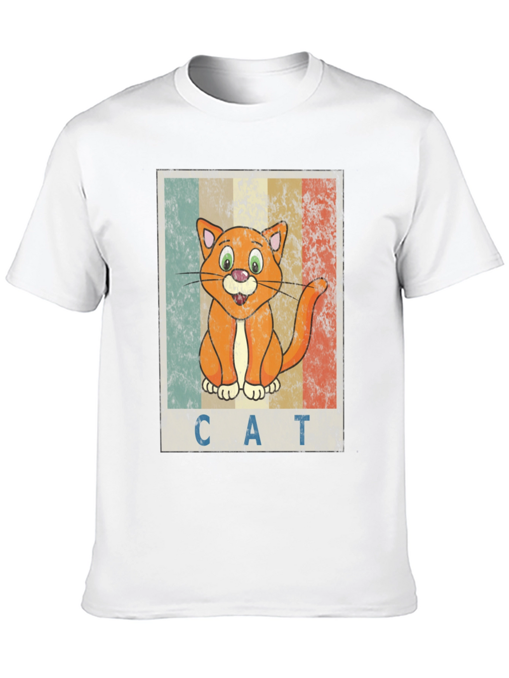 Retro Cartoon Cat Graphic T-Shirt