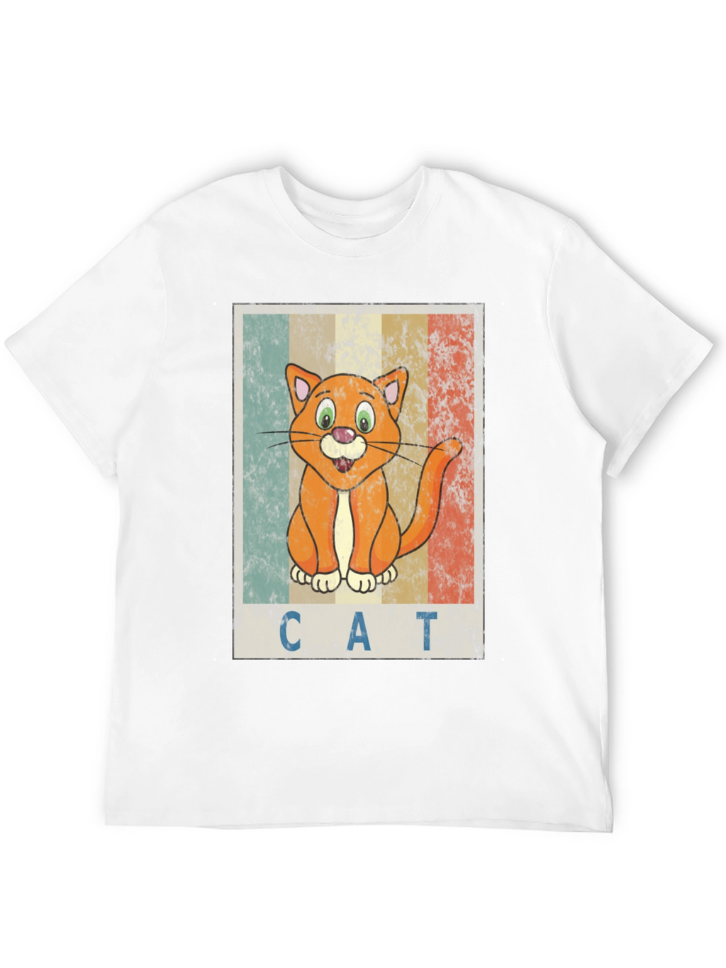 Retro Cartoon Cat Graphic T-Shirt