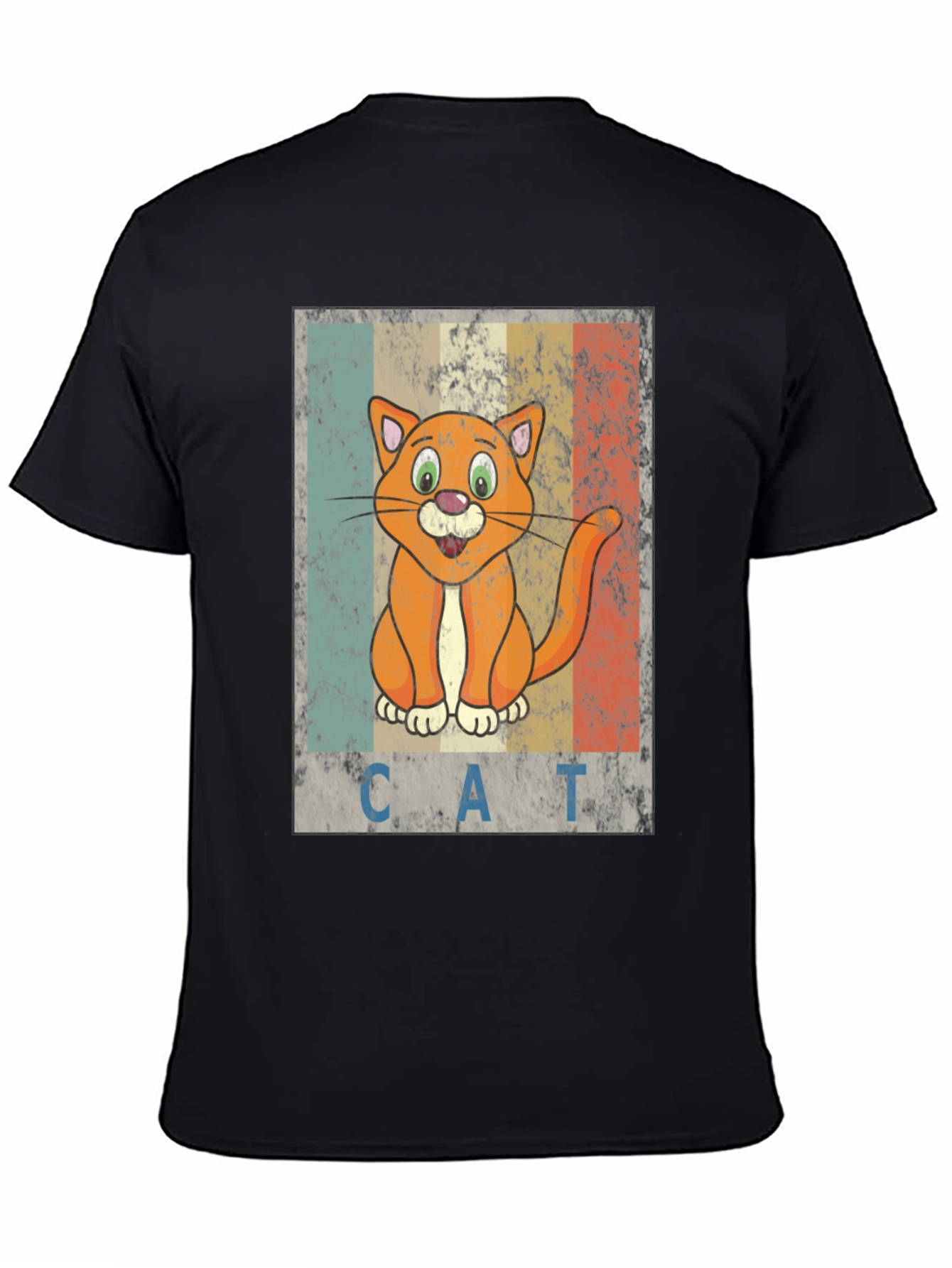 Retro Cartoon Cat Graphic T-Shirt