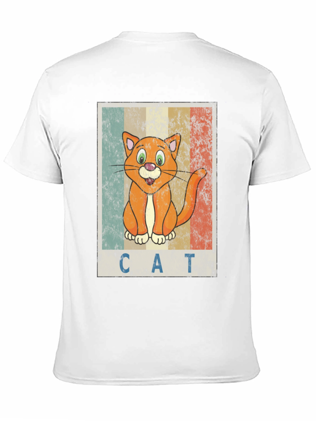 Retro Cartoon Cat Graphic T-Shirt