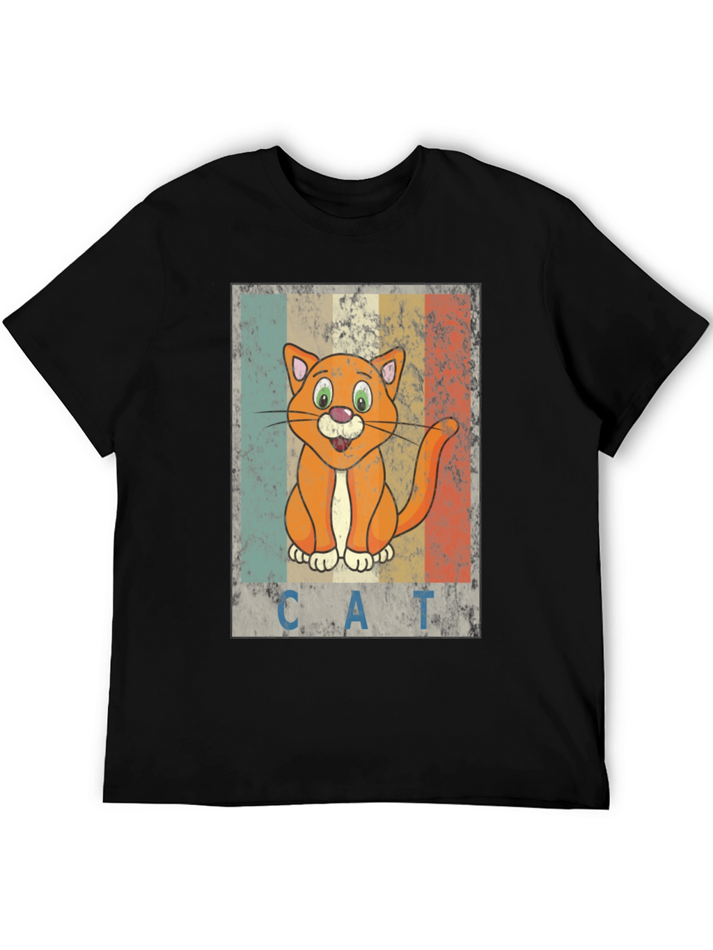 Retro Cartoon Cat Graphic T-Shirt