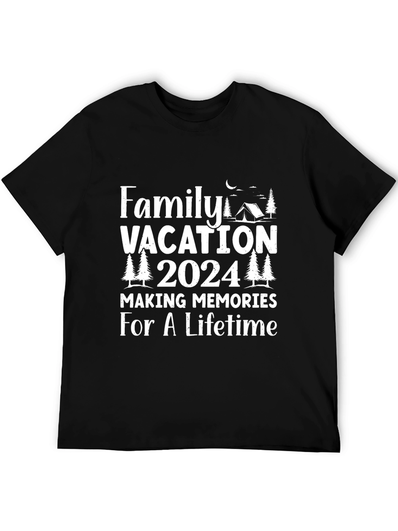 Family Vacation 2024 Black T-Shirt