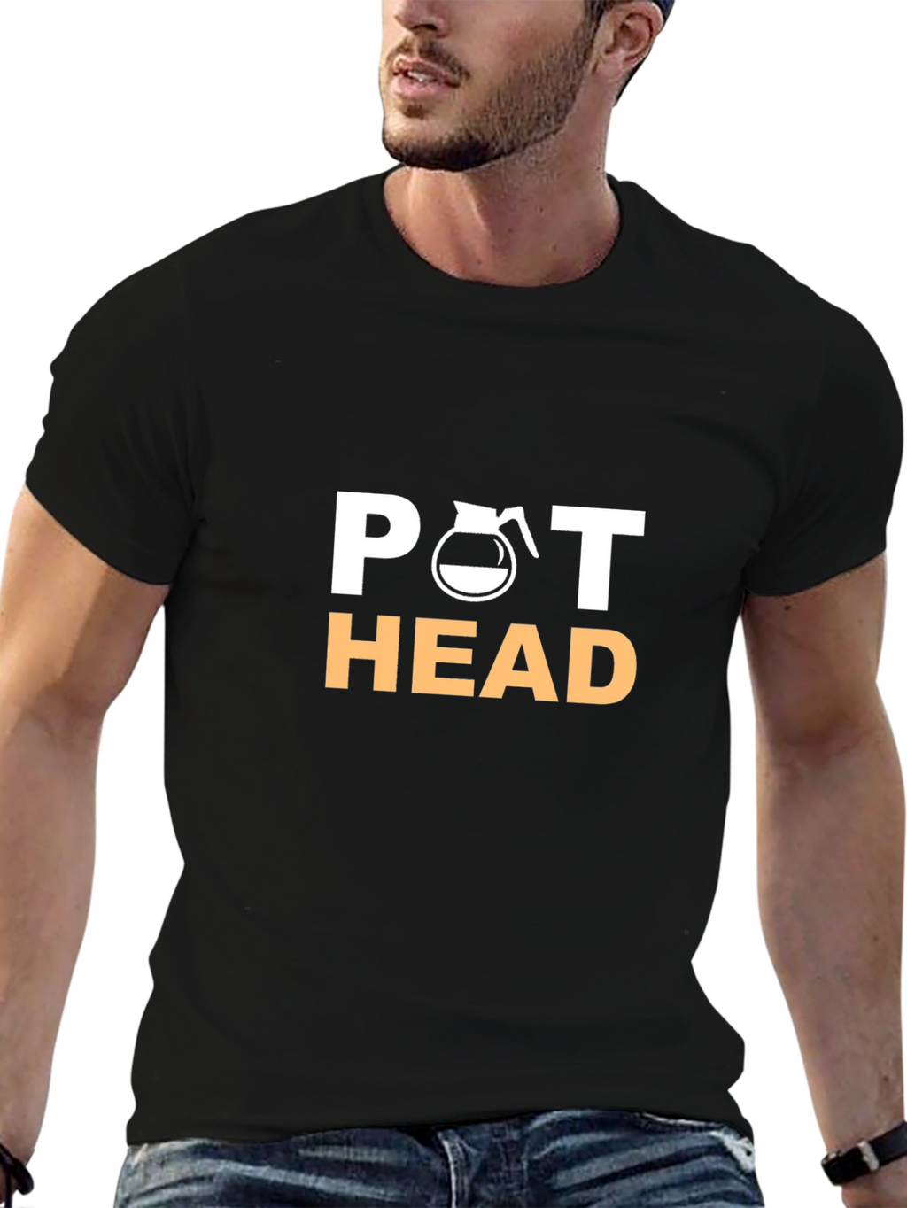 Pot Head Graphic Tee - Black