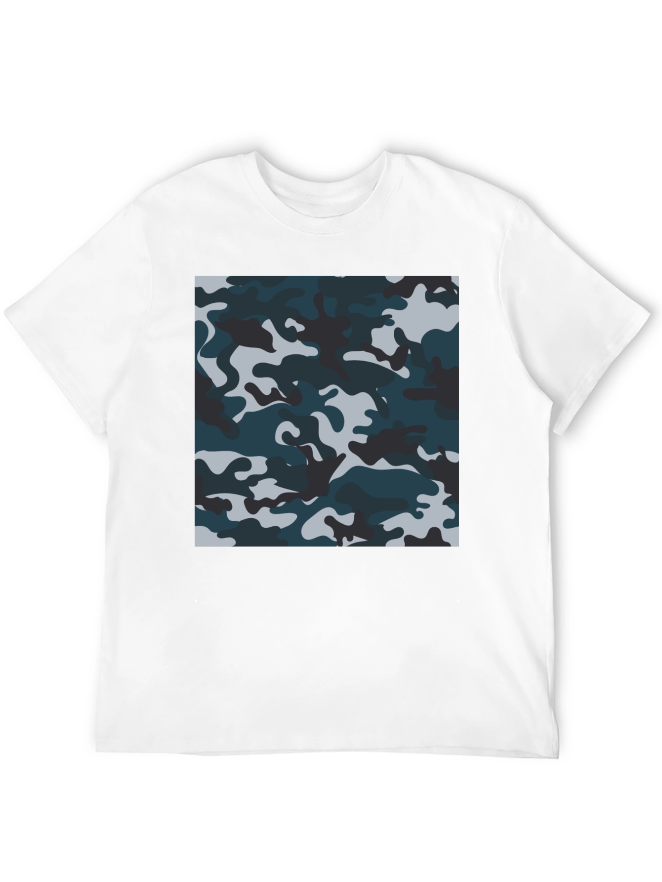 Camouflage Pattern Black T-Shirt