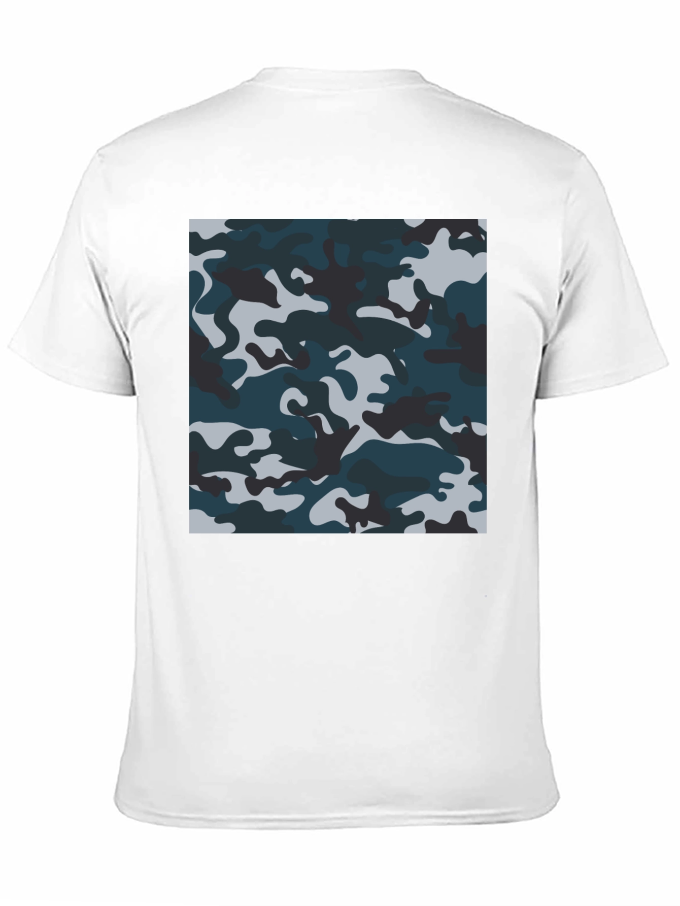 Camouflage Pattern Black T-Shirt