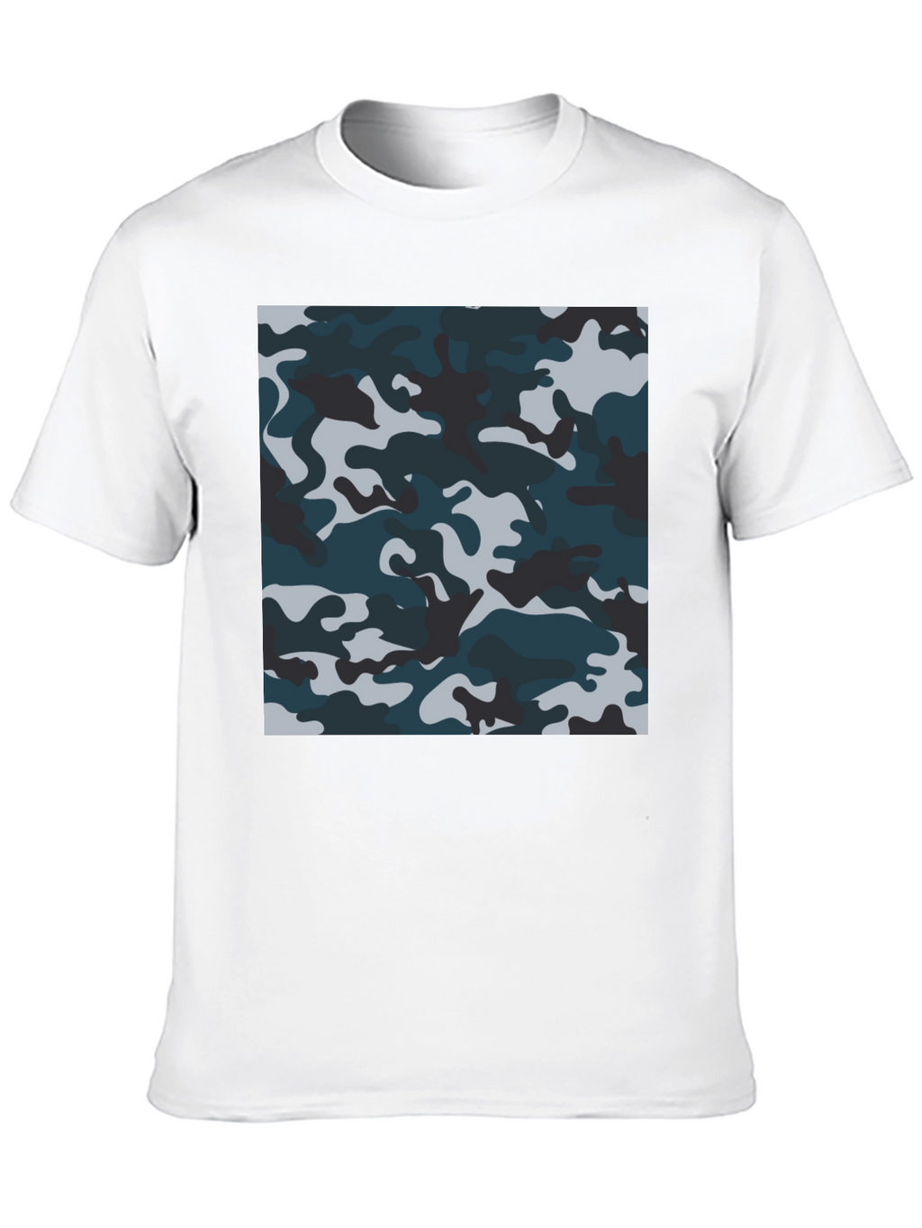 Camouflage Pattern Black T-Shirt