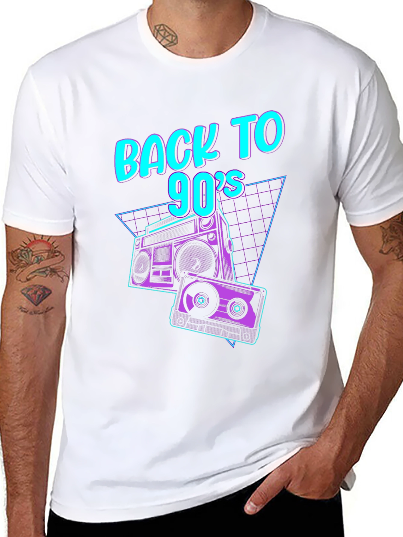 Retro 90s Boombox Graphic Tee