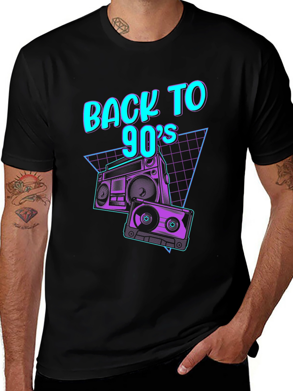 Retro 90s Boombox Graphic Tee