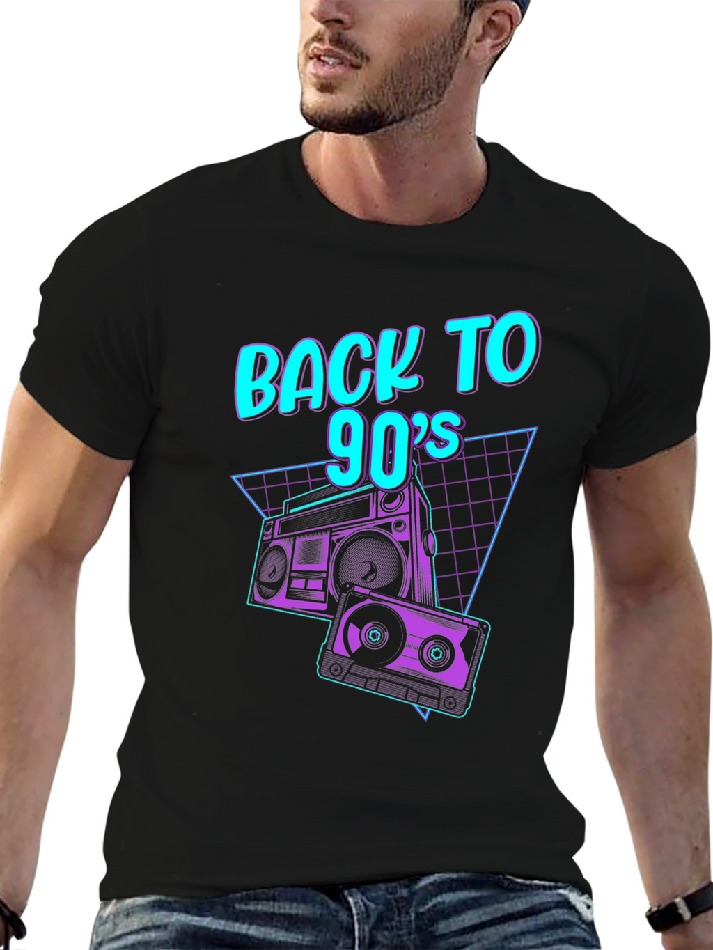 Retro 90s Boombox Graphic Tee
