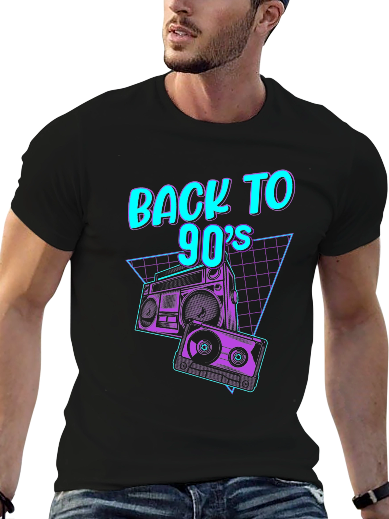 Retro 90s Boombox Graphic Tee