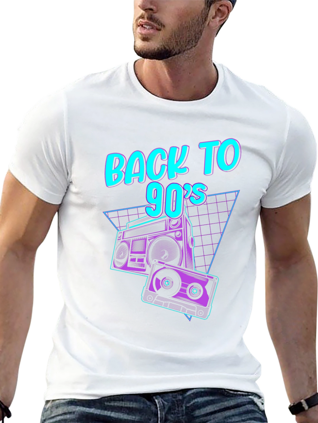 Retro 90s Boombox Graphic Tee
