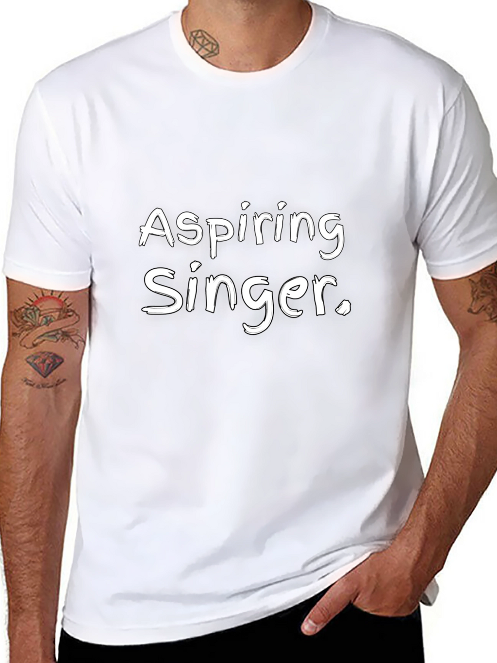 Aspiring Singer Black Graphic Tee