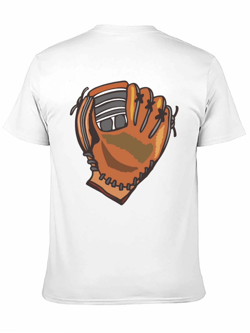Baseball Glove Graphic Tee - Black Cotton Blend