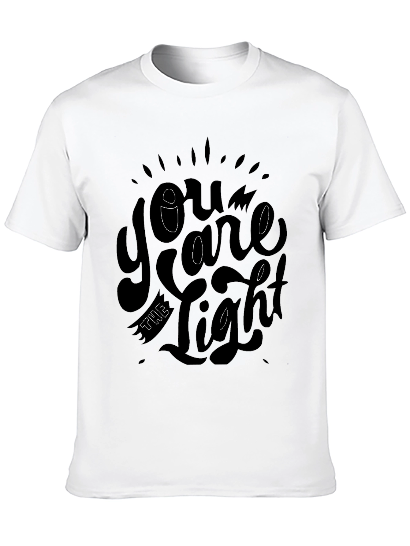 You Are The Light Graphic Tee - Black Casual T-Shirt