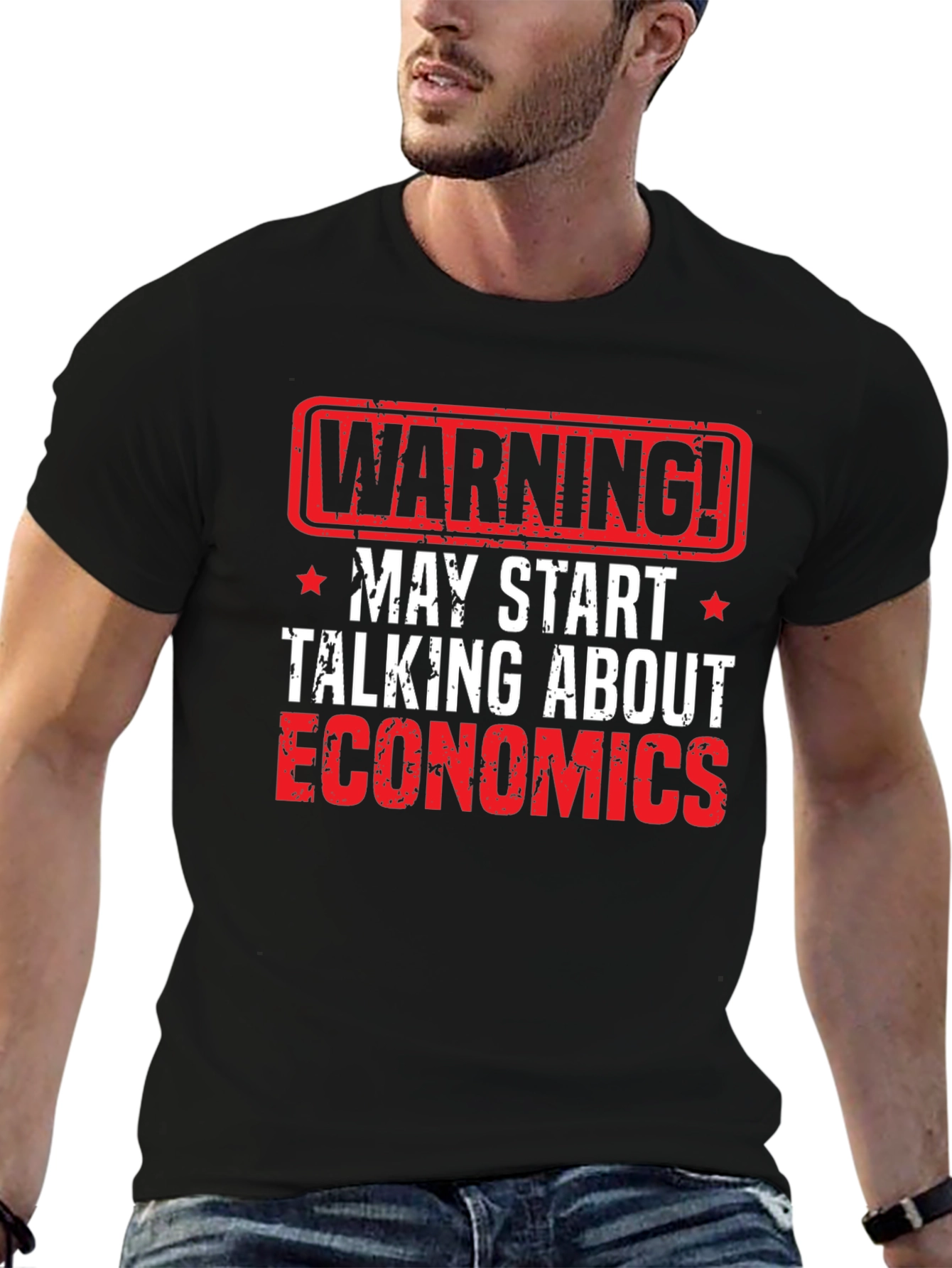 Warning Economics T-Shirt - Funny Geek Tee