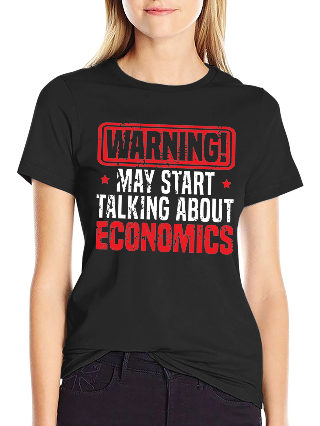 Warning Economics T-Shirt - Funny Geek Tee