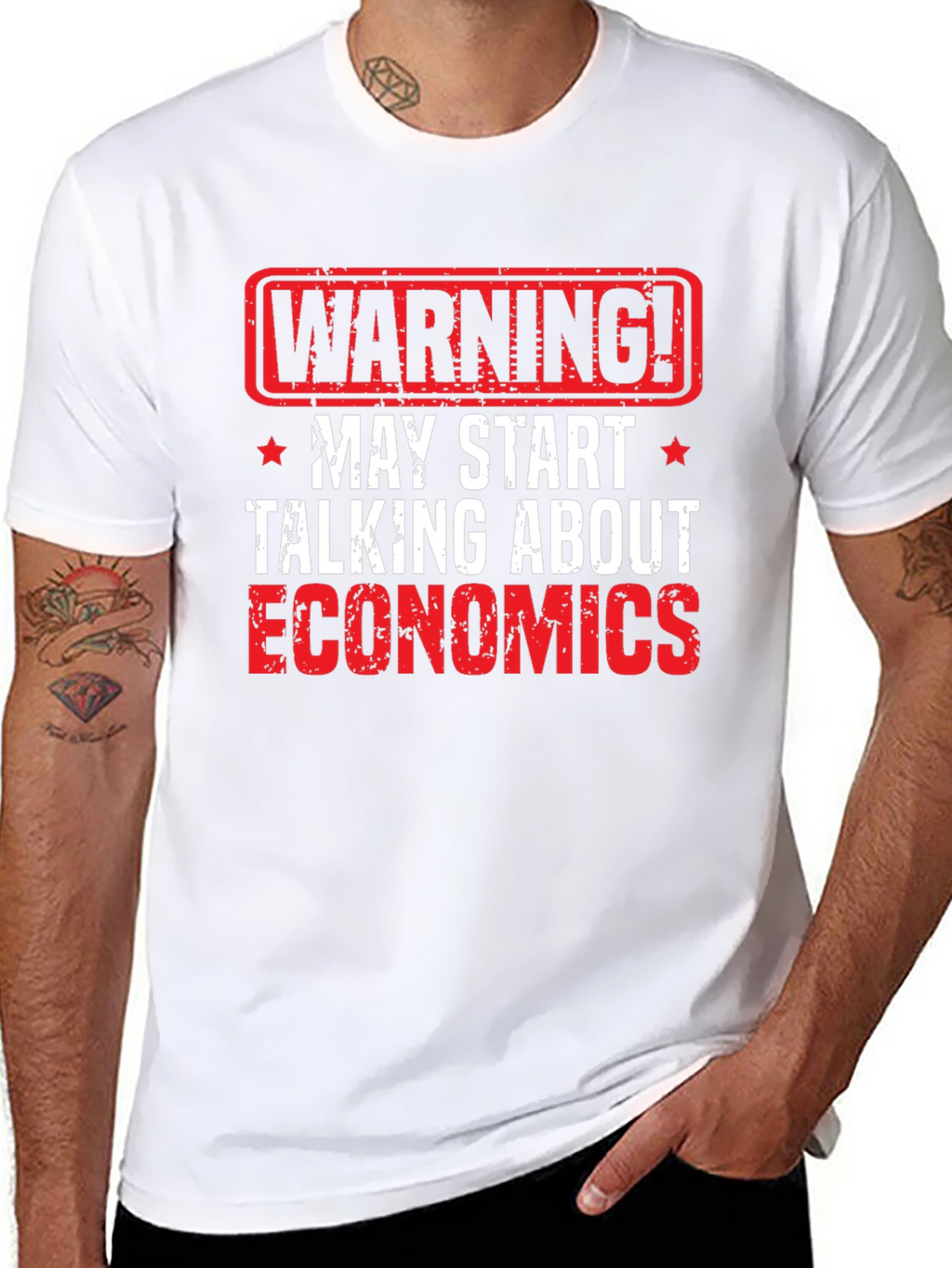 Warning Economics T-Shirt - Funny Geek Tee
