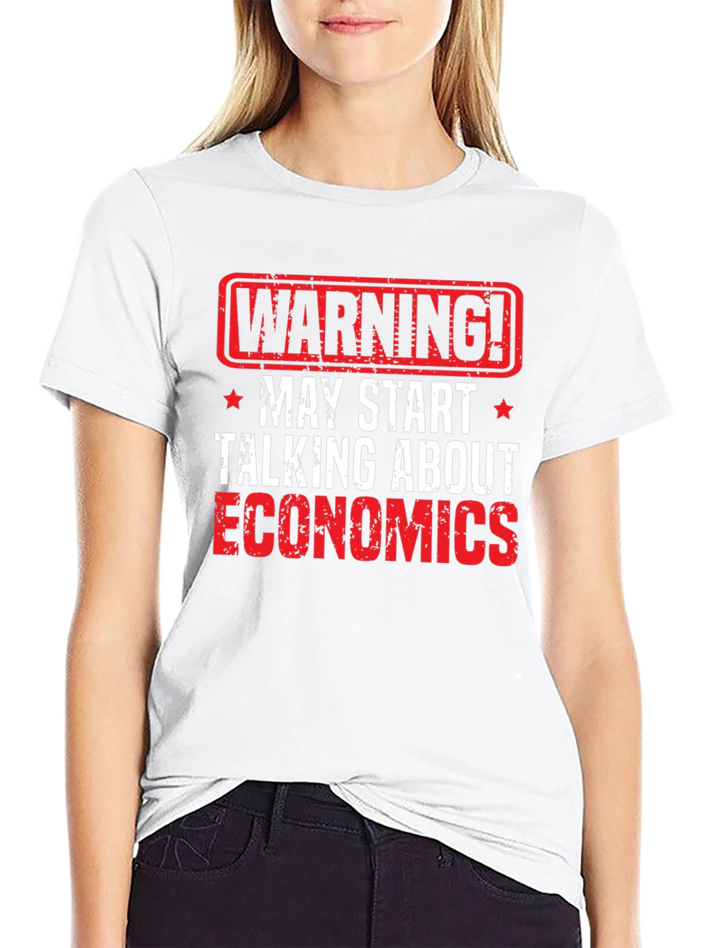 Warning Economics T-Shirt - Funny Geek Tee