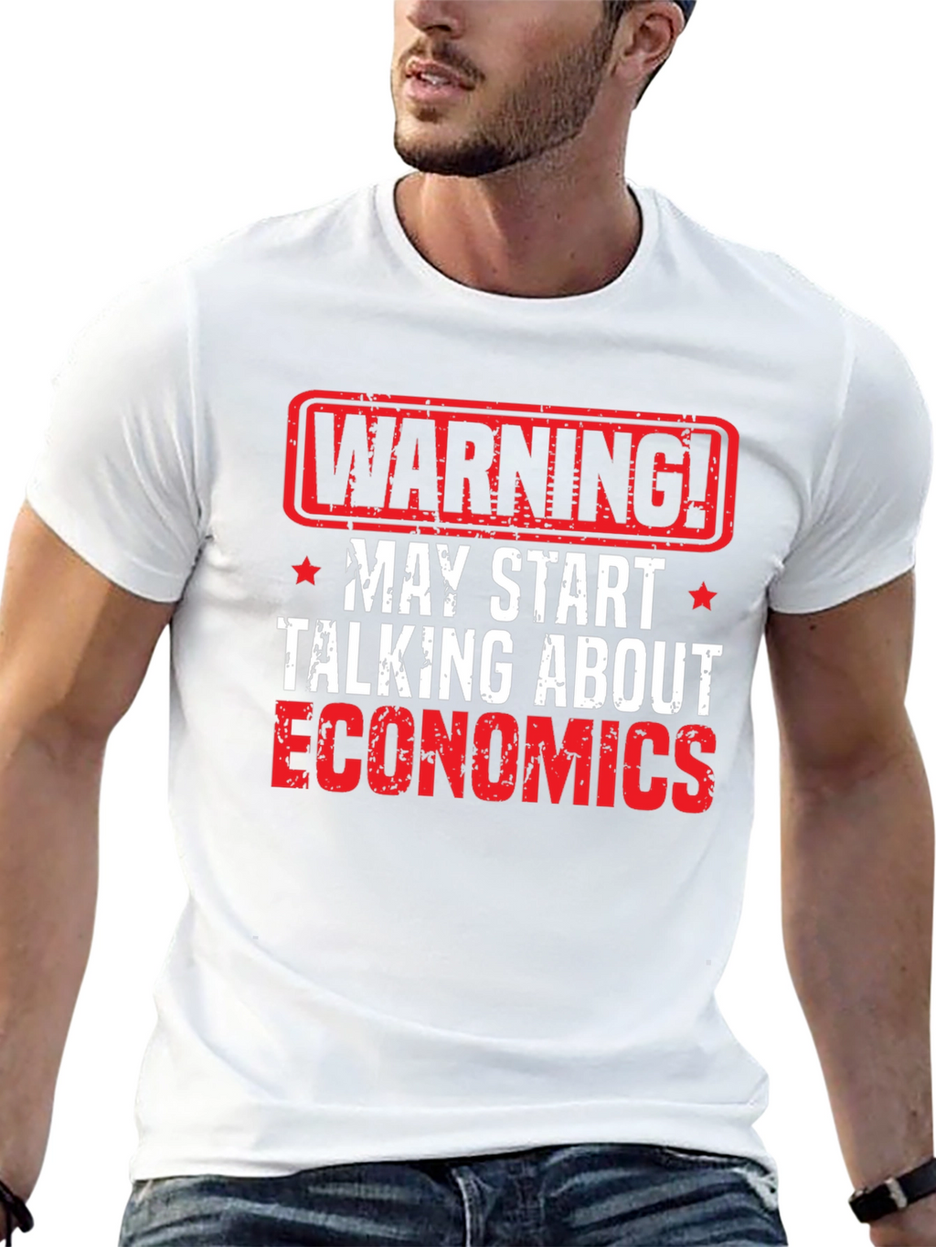 Warning Economics T-Shirt - Funny Geek Tee