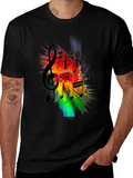 Vibrant Sound Music Notes Graphic T-Shirt