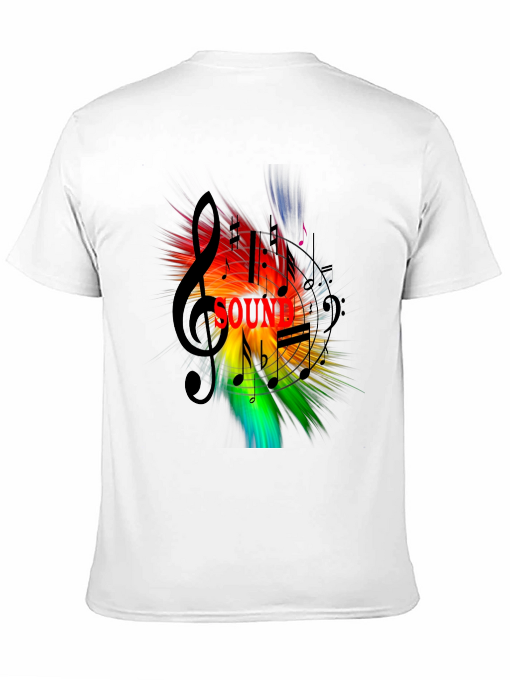 Vibrant Sound Music Notes Graphic T-Shirt