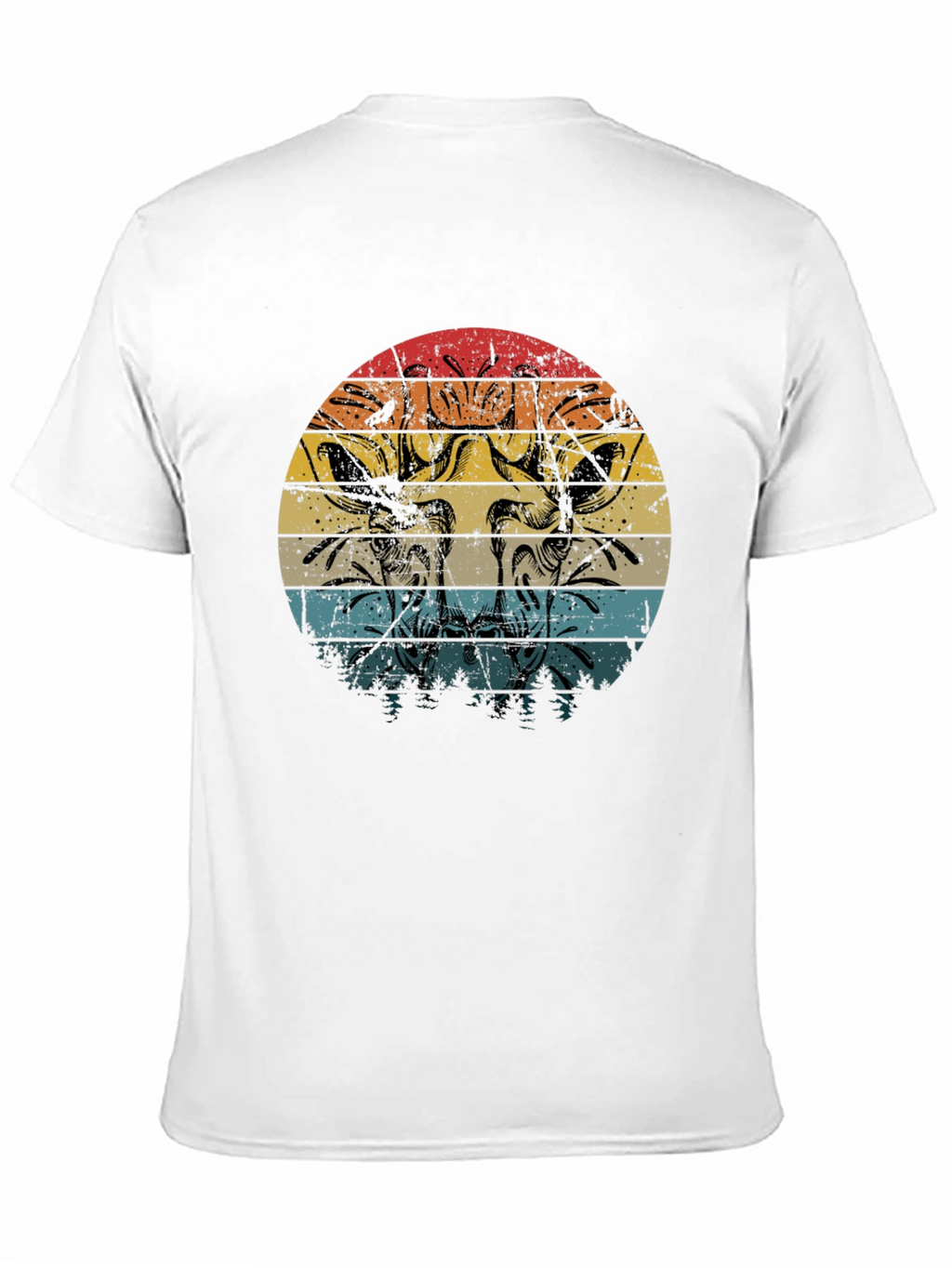 Giraffe Retro Sunset Graphic Tee