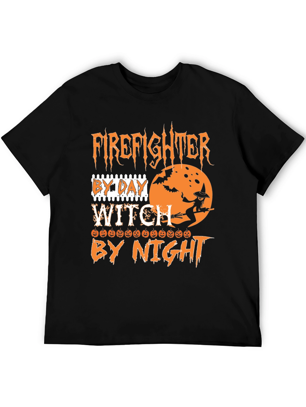 Firefighter Witch Halloween T-Shirt