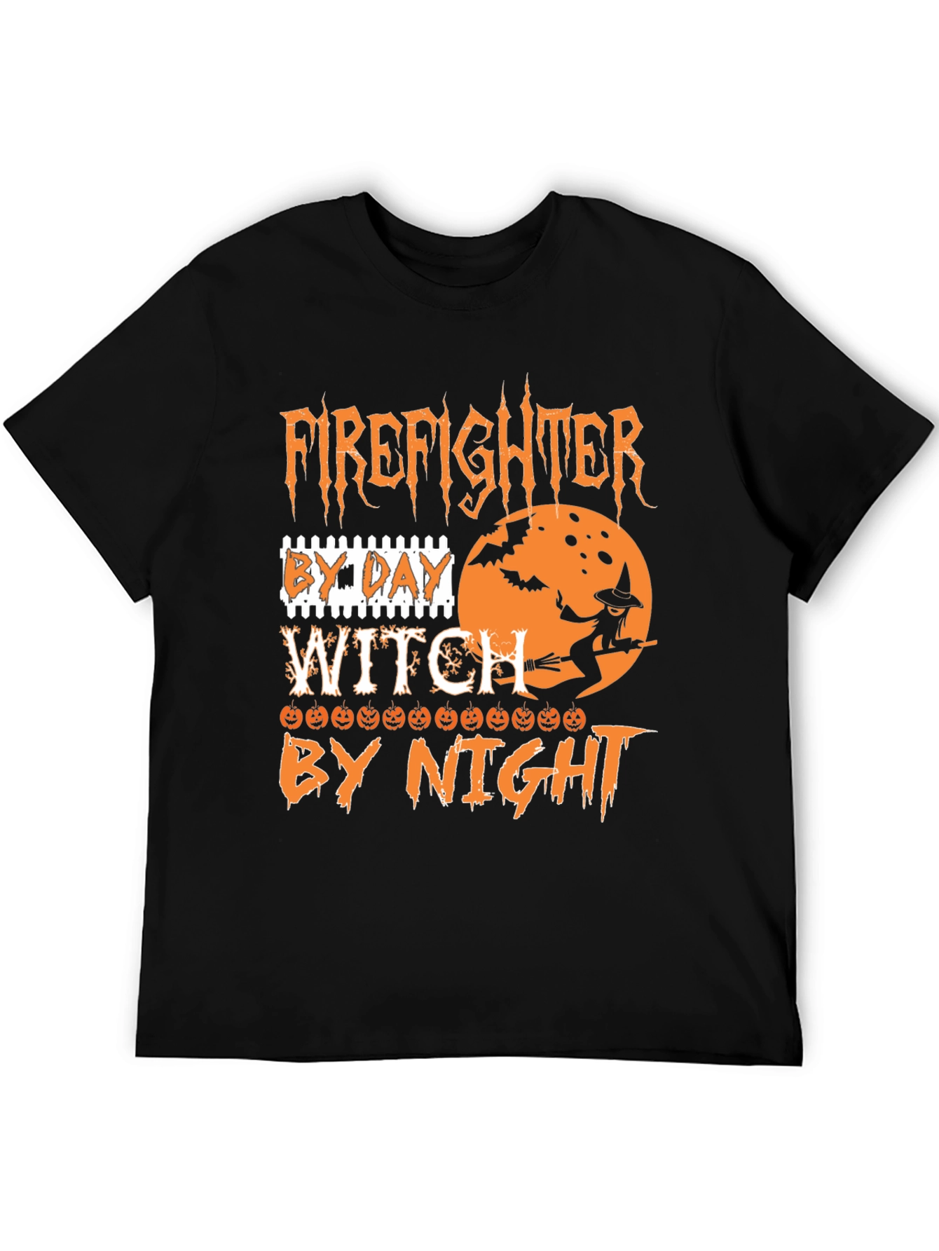 Firefighter Witch Halloween T-Shirt