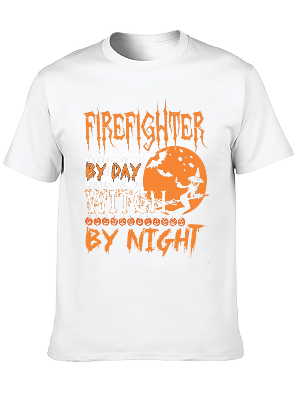 Firefighter Witch Halloween T-Shirt