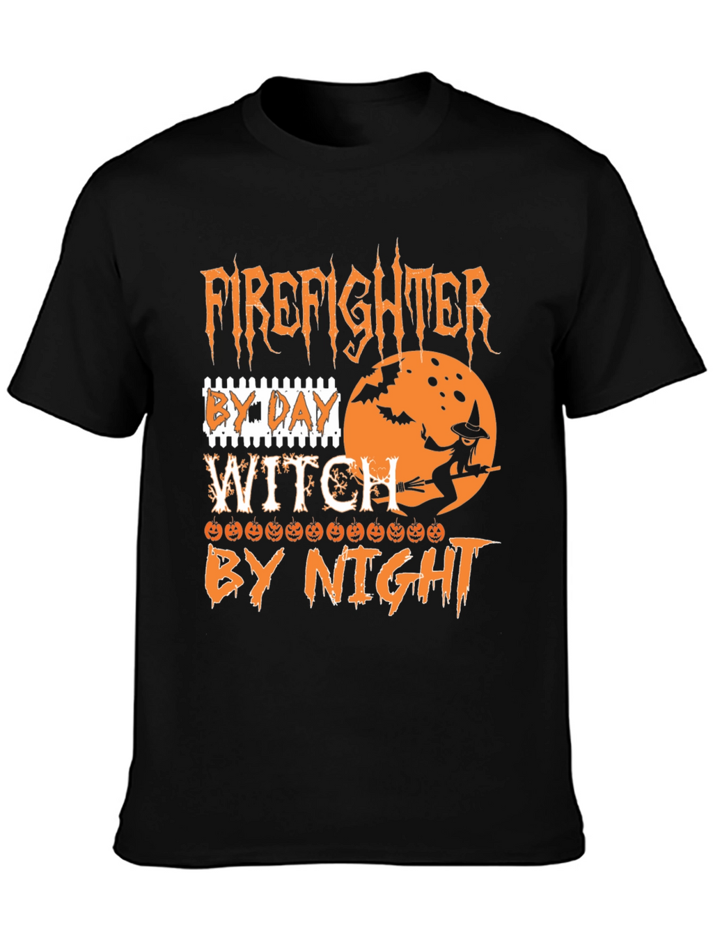 Firefighter Witch Halloween T-Shirt