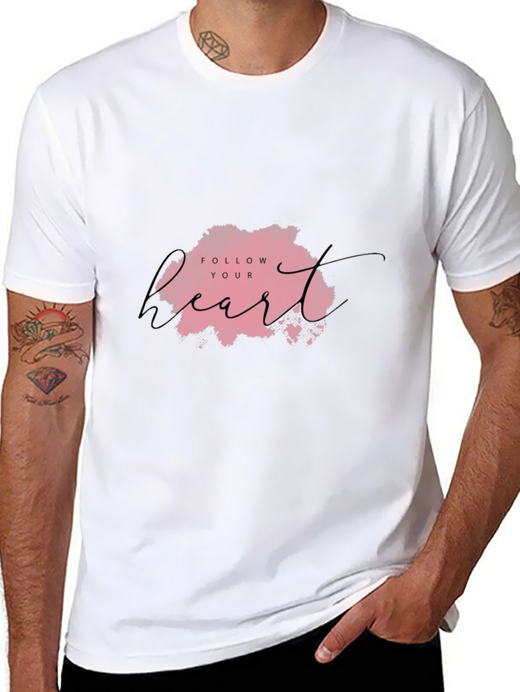 Follow Your Heart Graphic Tee - Black