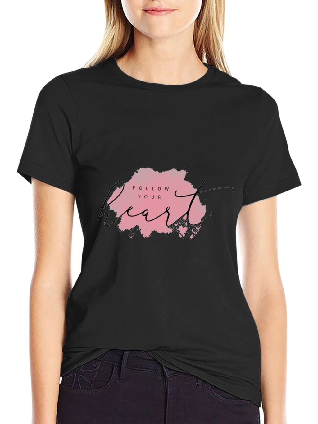Follow Your Heart Graphic Tee - Black