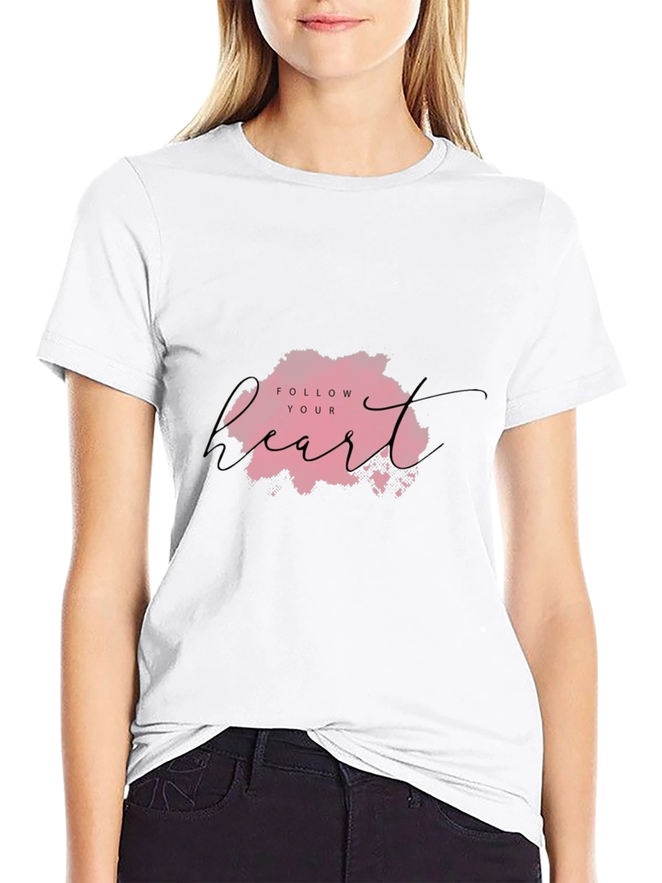 Follow Your Heart Graphic Tee - Black