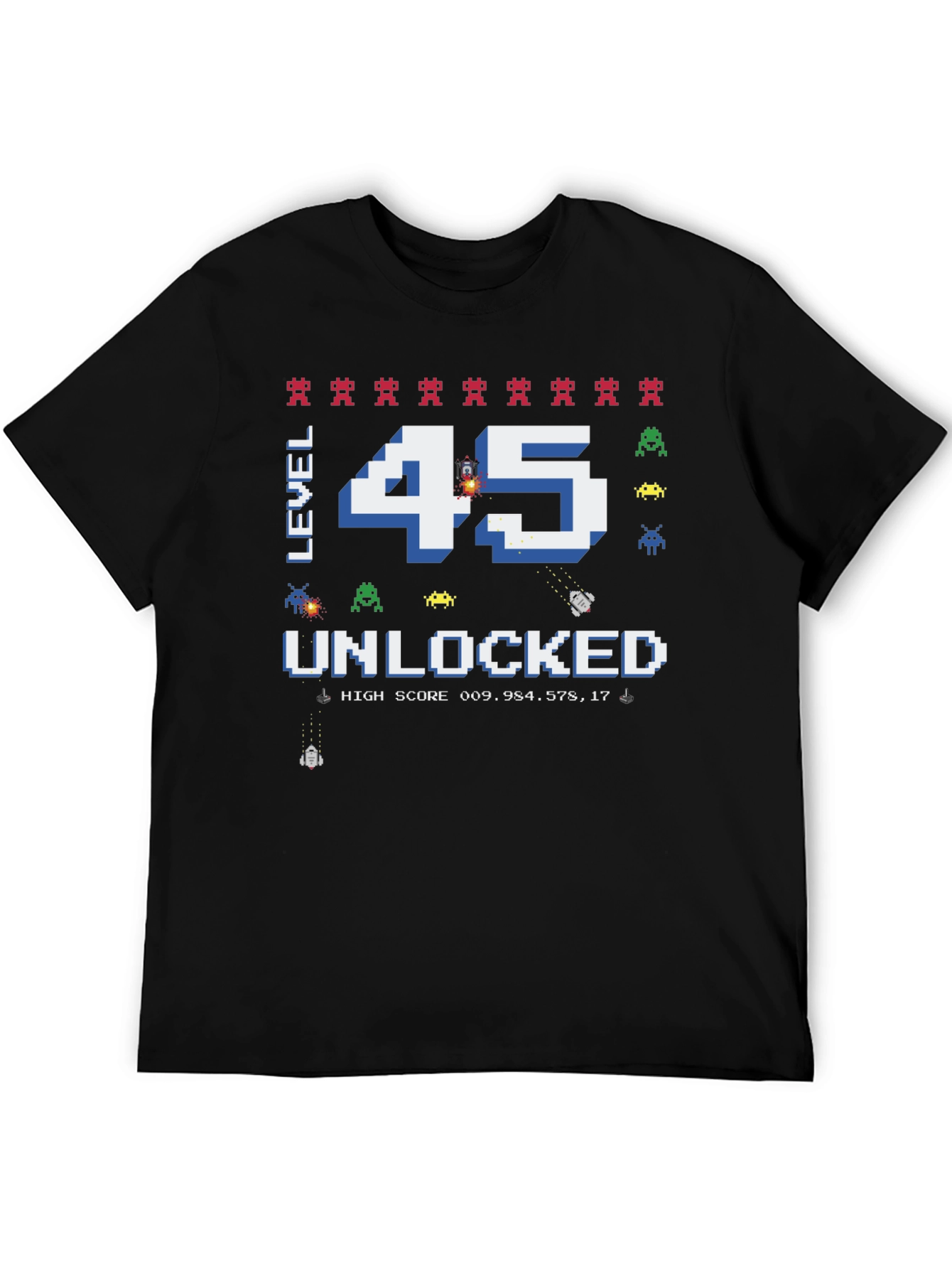 Level 45 Unlocked T-Shirt - Gamer Birthday Tee
