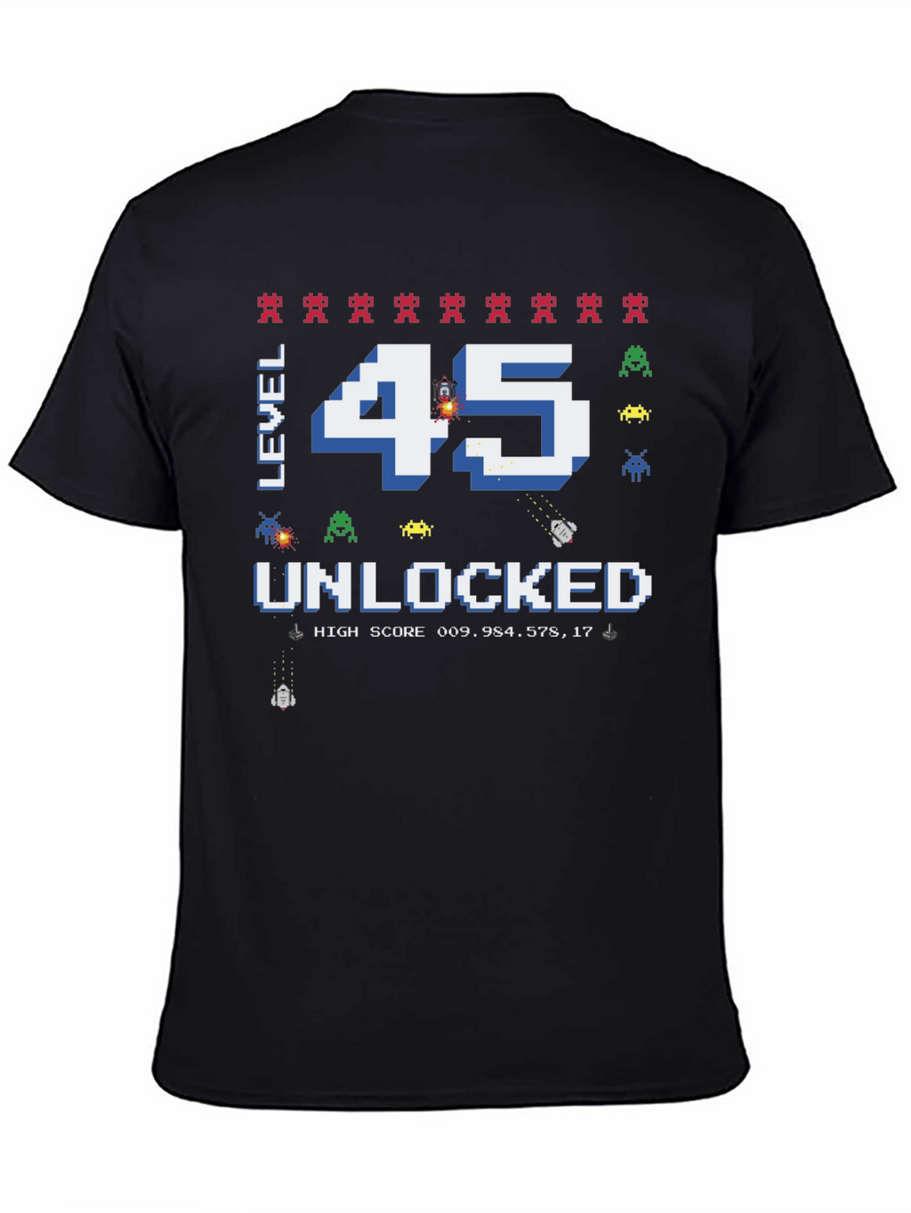Level 45 Unlocked T-Shirt - Gamer Birthday Tee