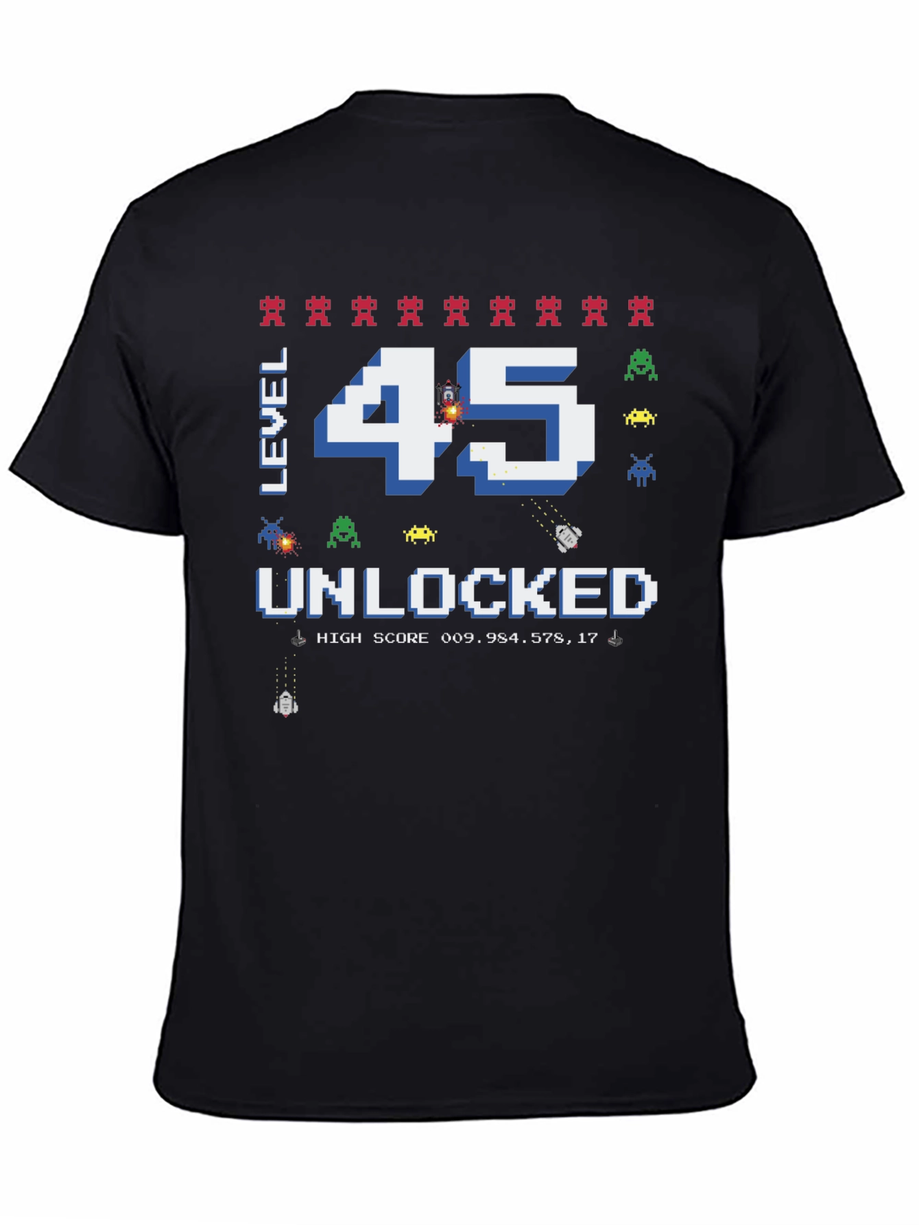Level 45 Unlocked T-Shirt - Gamer Birthday Tee