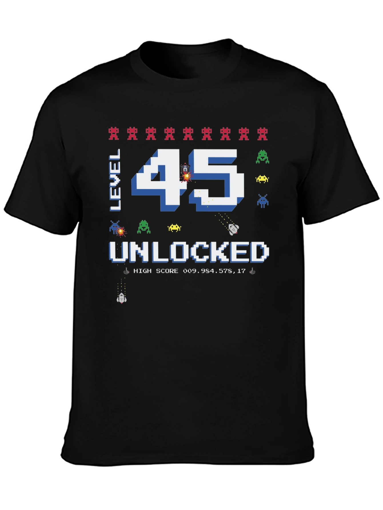 Level 45 Unlocked T-Shirt - Gamer Birthday Tee