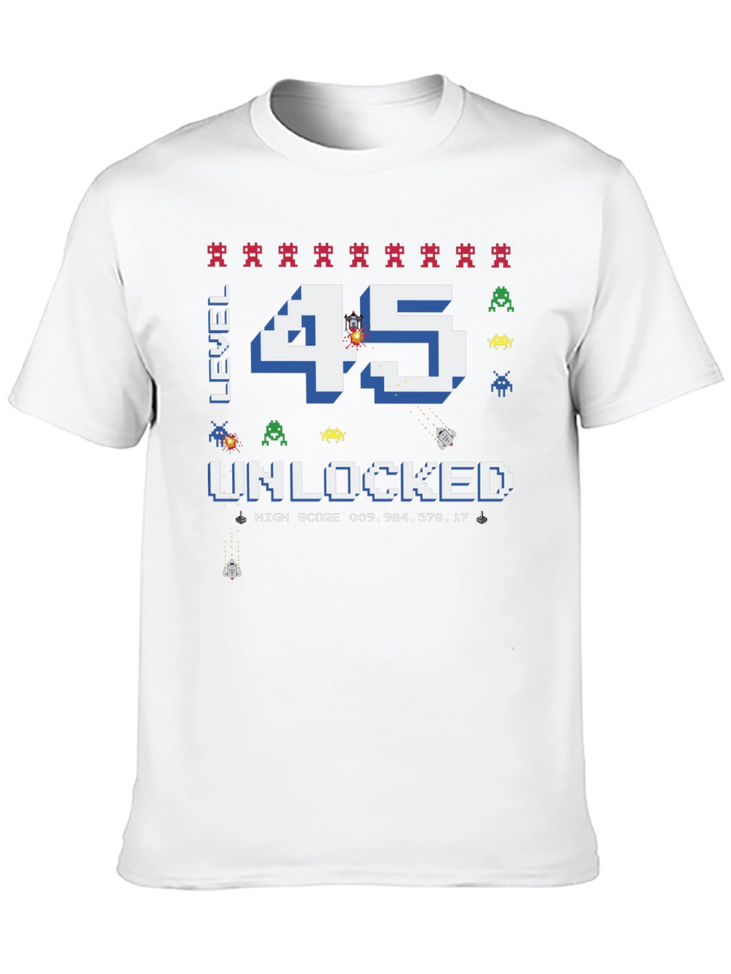 Level 45 Unlocked T-Shirt - Gamer Birthday Tee