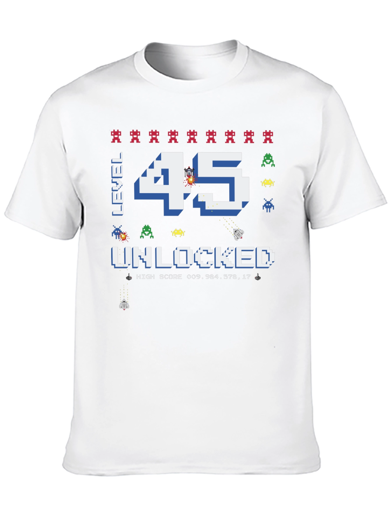 Level 45 Unlocked T-Shirt - Gamer Birthday Tee