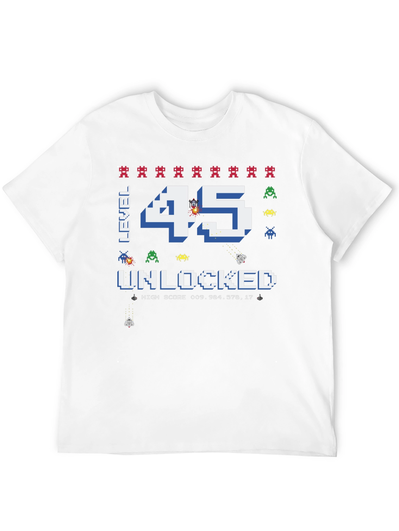 Level 45 Unlocked T-Shirt - Gamer Birthday Tee